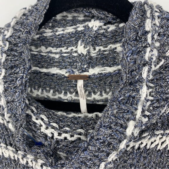 Free People Womens Small Folksong Midnight Striped Fringe Tunic OB475300 - Picture 4 of 12